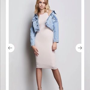 NWT Good American Micro Rib mini Dress Honey